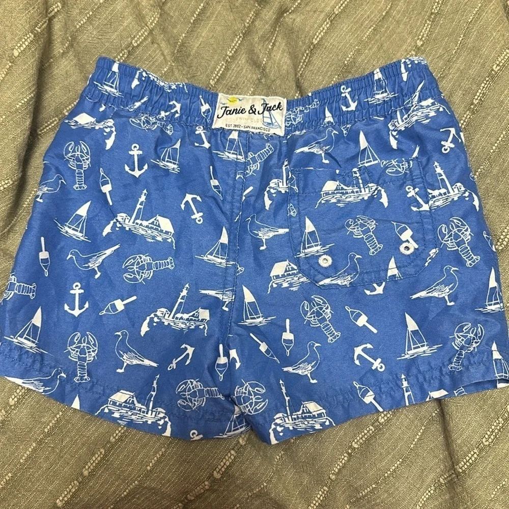 EUC Janie & Jack Nautical Swim Trunks 2T